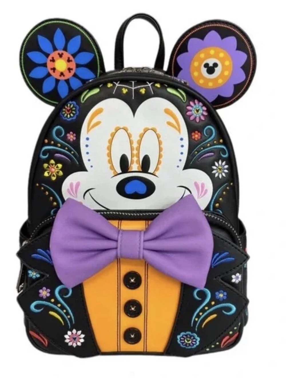 Loungefly Disney Mickey Mouse Sugar Skull Mini Backpack New with Tags